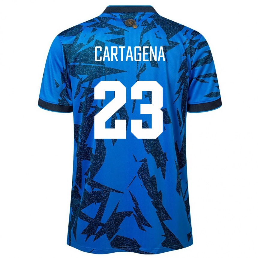 Kids Football El Salvador Melvin Cartagena #23 Blue Home Jersey 24-26 T-Shirt Uk