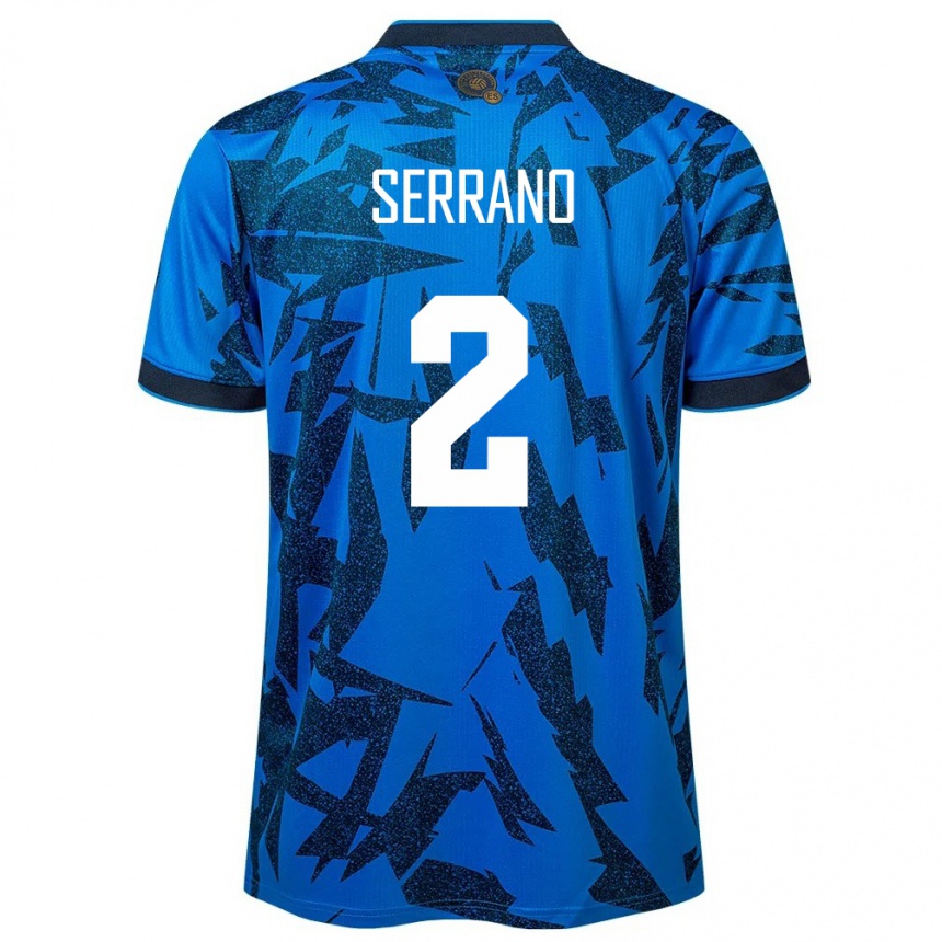 Kids Football El Salvador Alejandro Serrano #2 Blue Home Jersey 24-26 T-Shirt Uk