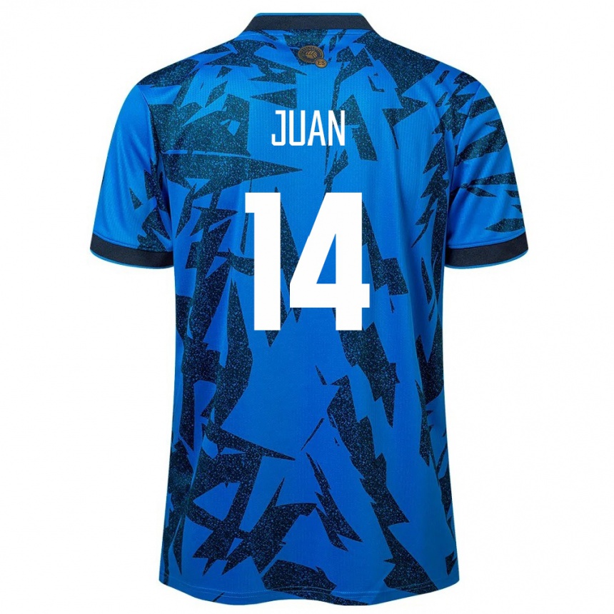 Kids Football El Salvador Juan Sánchez #14 Blue Home Jersey 24-26 T-Shirt Uk