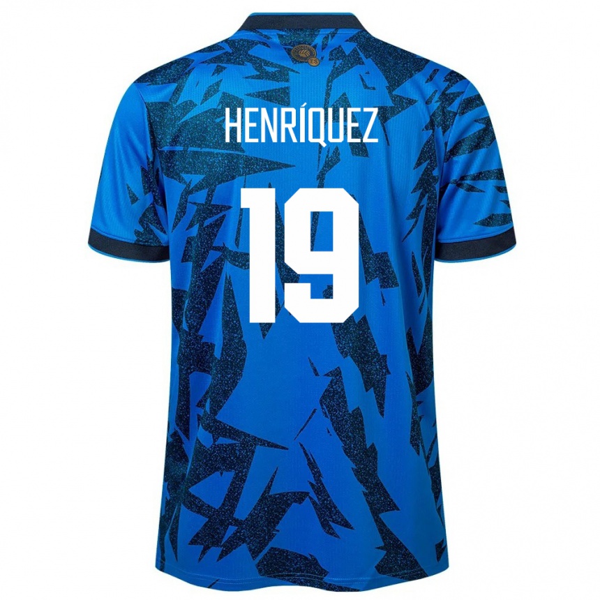 Kids Football El Salvador Alejandro Henríquez #19 Blue Home Jersey 24-26 T-Shirt Uk