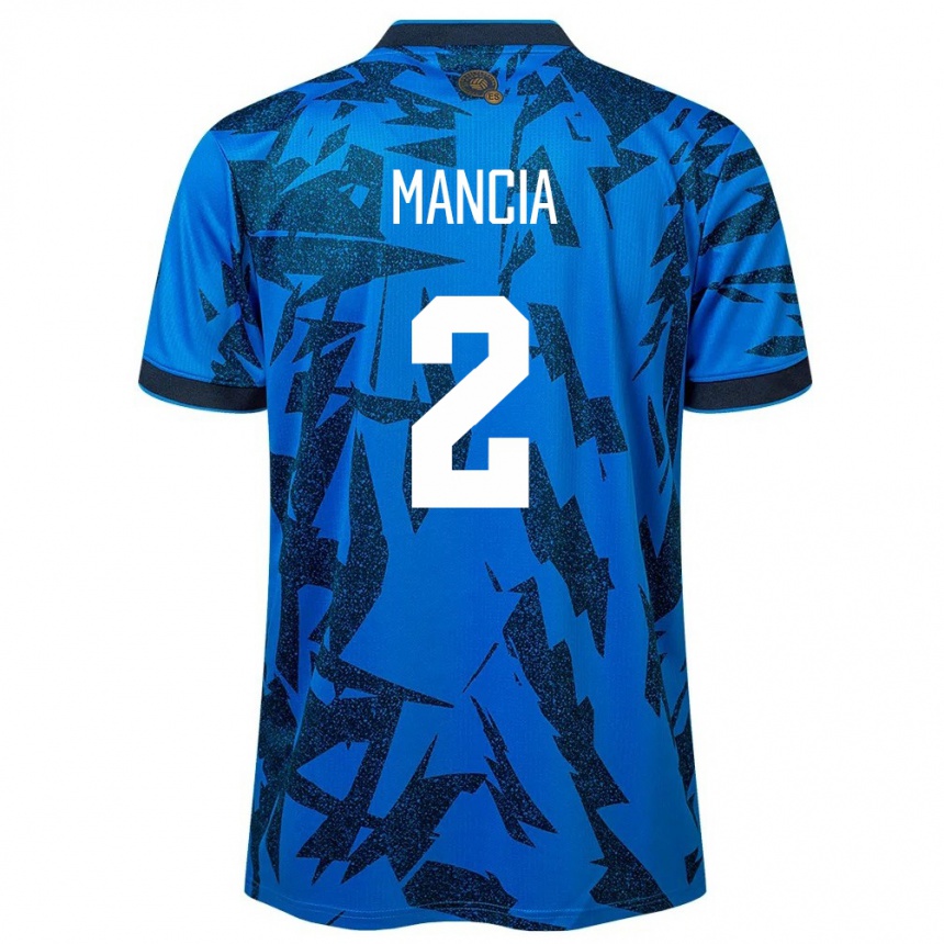 Kids Football El Salvador Steven Mancia #2 Blue Home Jersey 24-26 T-Shirt Uk