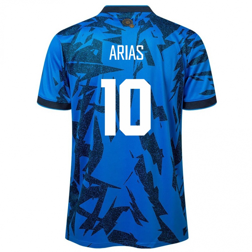 Kids Football El Salvador Cristopher Arias #10 Blue Home Jersey 24-26 T-Shirt Uk