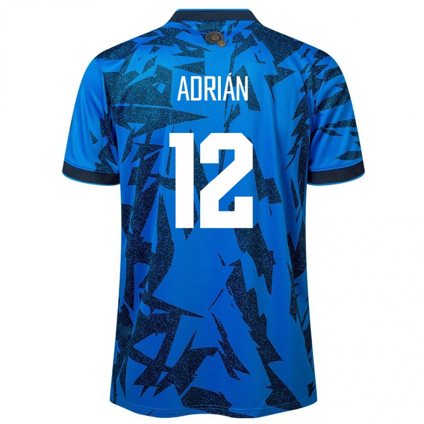 Kids Football El Salvador Adrián Aguilar #12 Blue Home Jersey 24-26 T-Shirt Uk