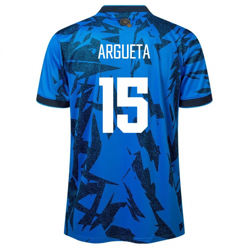 Kids Football El Salvador Germán Argueta #15 Blue Home Jersey 24-26 T-Shirt Uk