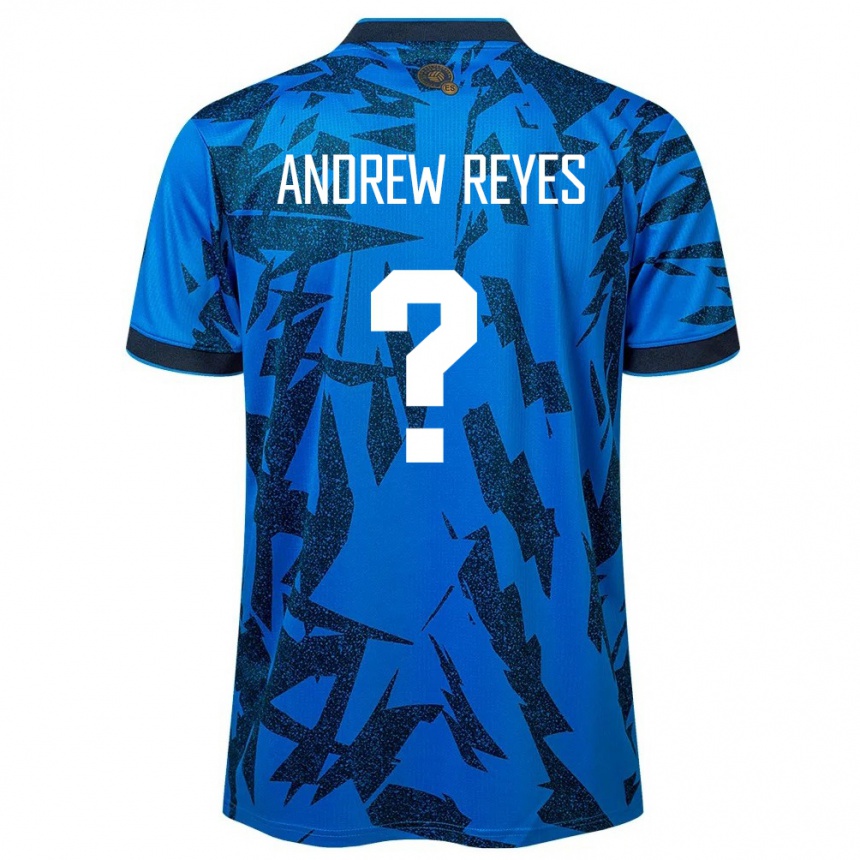 Kids Football El Salvador Andrew Reyes #0 Blue Home Jersey 24-26 T-Shirt Uk