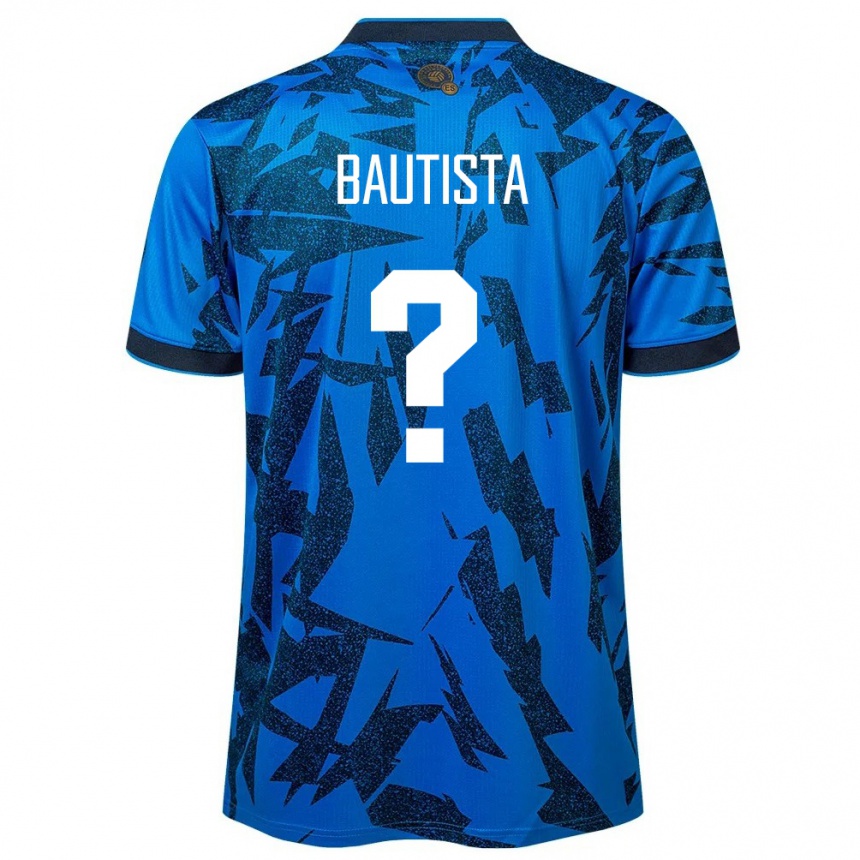 Kids Football El Salvador Ezequiel Bautista #0 Blue Home Jersey 24-26 T-Shirt Uk