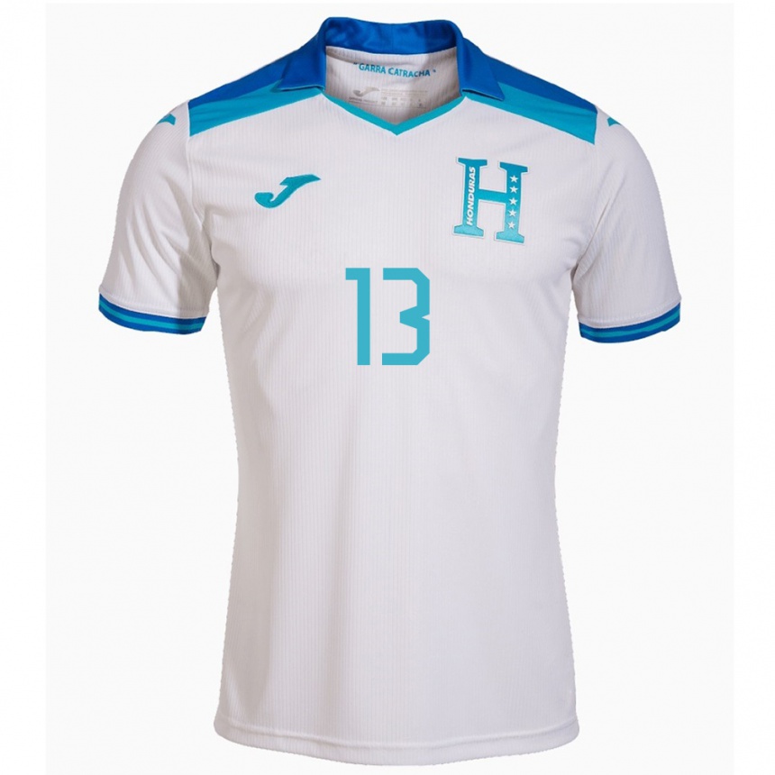 Kids Football Honduras Maikol Morales #13 White Home Jersey 24-26 T-Shirt Uk