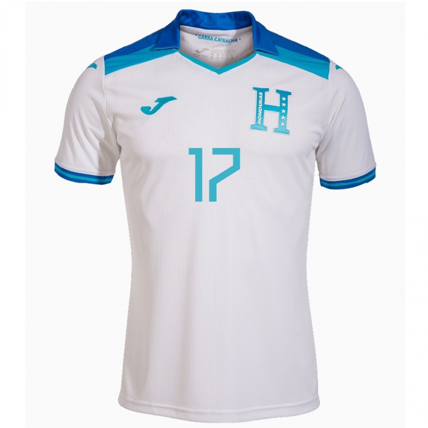 Kids Football Honduras Saúl Estrada #17 White Home Jersey 24-26 T-Shirt Uk