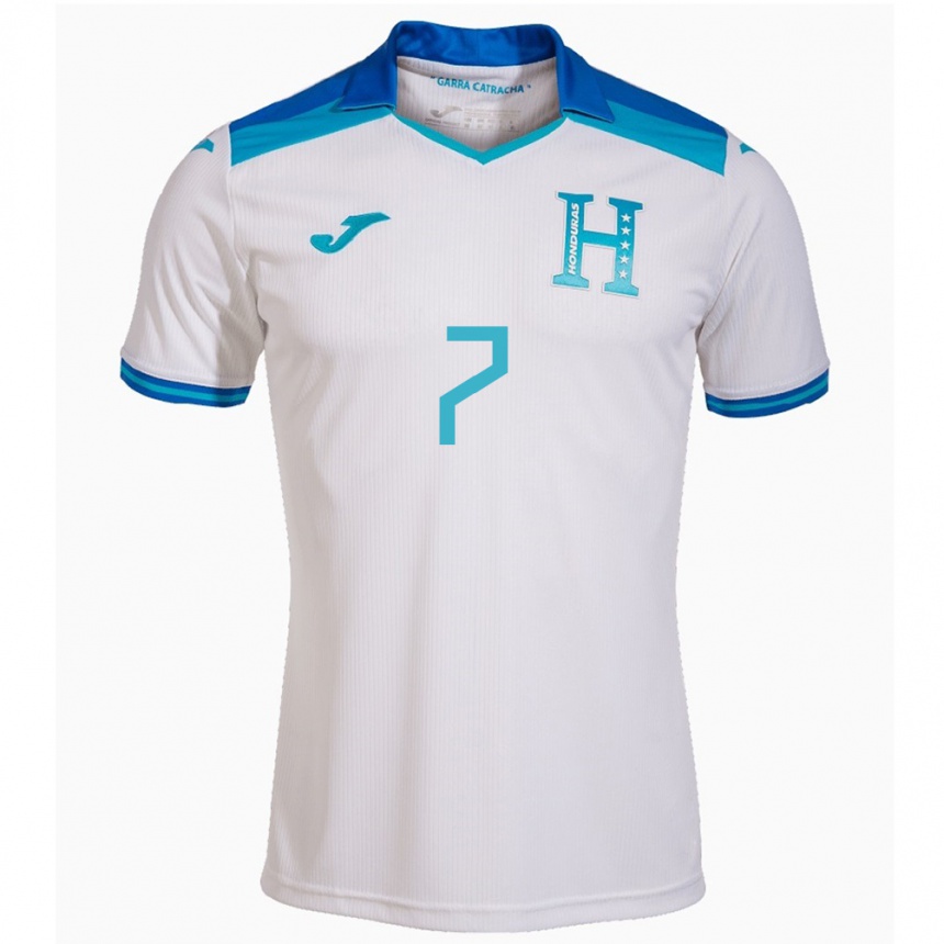 Kids Football Honduras José Pinto #7 White Home Jersey 24-26 T-Shirt Uk