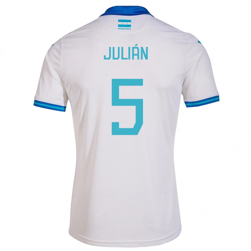 Kids Football Honduras Julián Martínez #5 White Home Jersey 24-26 T-Shirt Uk