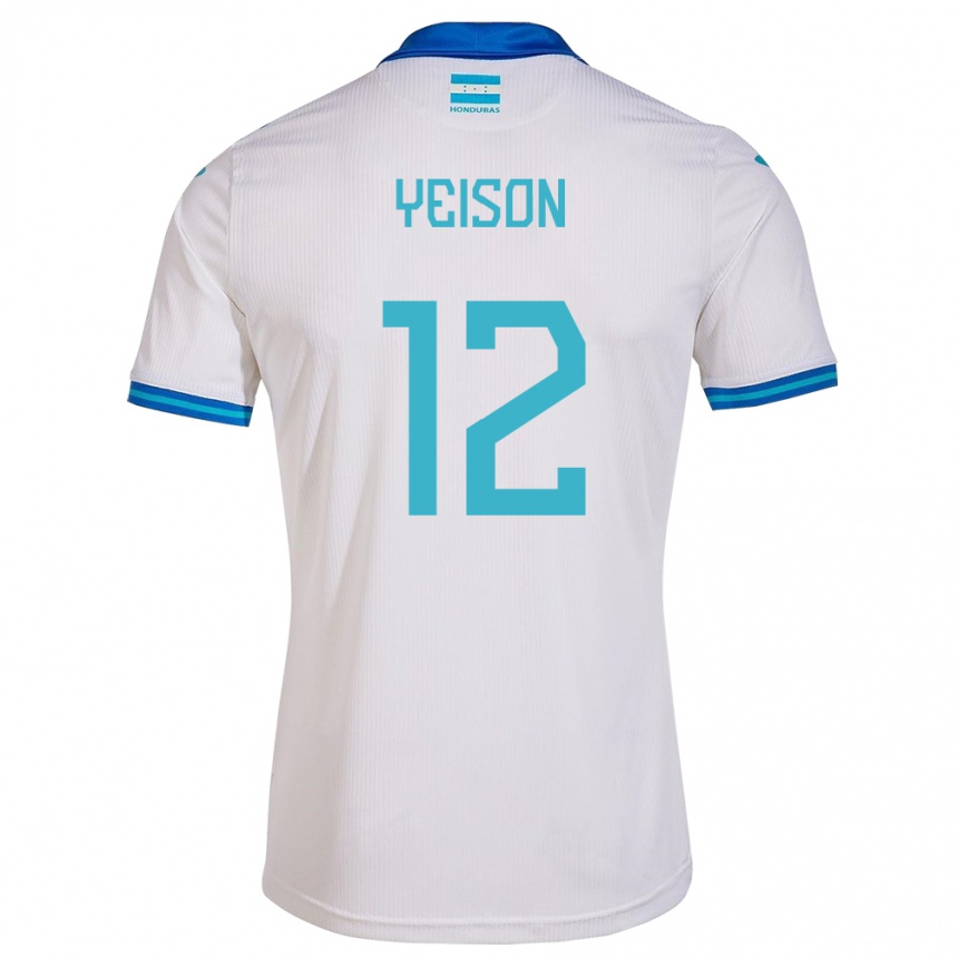 Kids Football Honduras Yeison Mejía #12 White Home Jersey 24-26 T-Shirt Uk