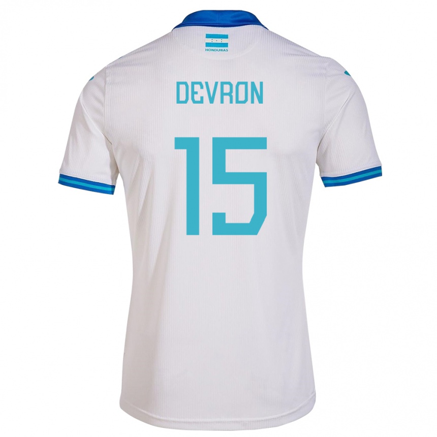 Kids Football Honduras Devron García #15 White Home Jersey 24-26 T-Shirt Uk