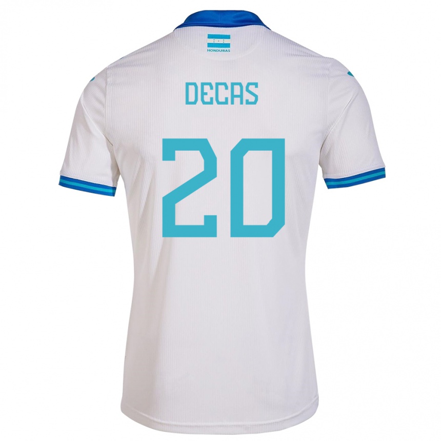 Kids Football Honduras Wesly Decas #20 White Home Jersey 24-26 T-Shirt Uk