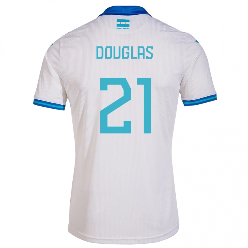 Kids Football Honduras Douglas Martínez #21 White Home Jersey 24-26 T-Shirt Uk