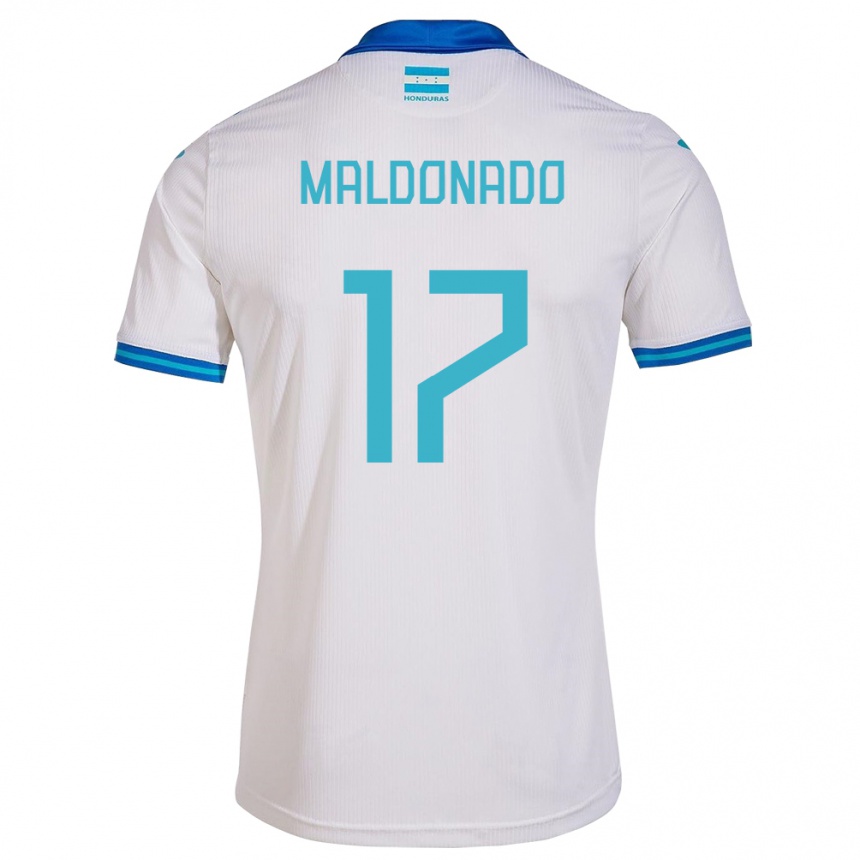 Kids Football Honduras Axel Maldonado #17 White Home Jersey 24-26 T-Shirt Uk