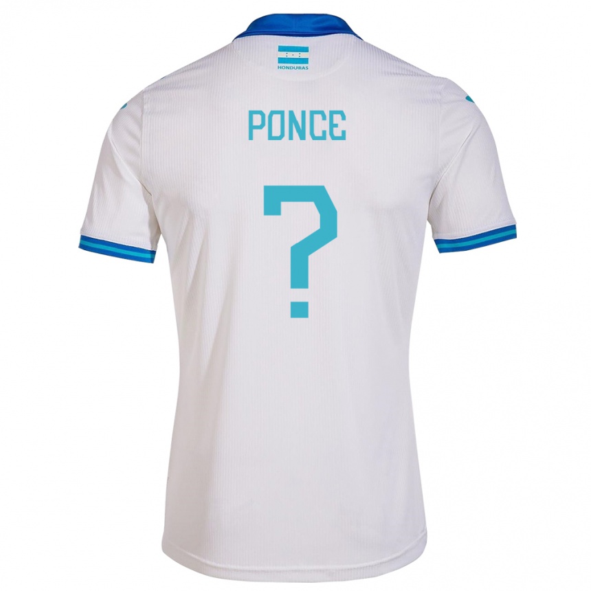 Kids Football Honduras Justin Ponce #0 White Home Jersey 24-26 T-Shirt Uk