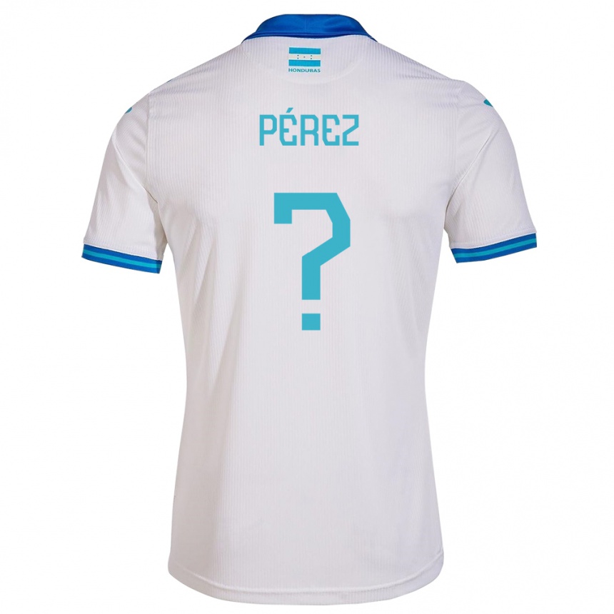 Kids Football Honduras Stedman Pérez #0 White Home Jersey 24-26 T-Shirt Uk