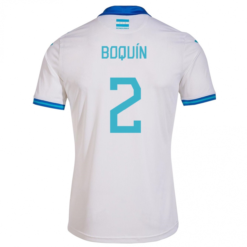 Kids Football Honduras Stiven Boquín #2 White Home Jersey 24-26 T-Shirt Uk