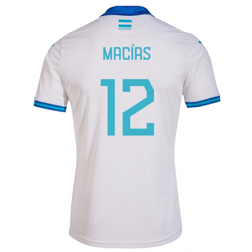 Kids Football Honduras Owen Macías #12 White Home Jersey 24-26 T-Shirt Uk