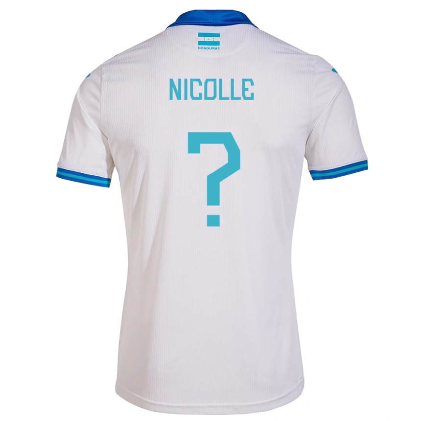 Kids Football Honduras Nicolle García #0 White Home Jersey 24-26 T-Shirt Uk