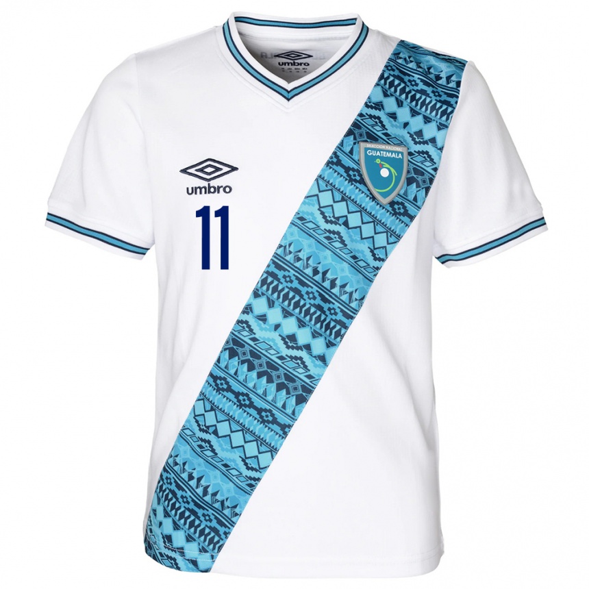 Kids Football Guatemala Savianna Gómez #11 White Home Jersey 24-26 T-Shirt Uk