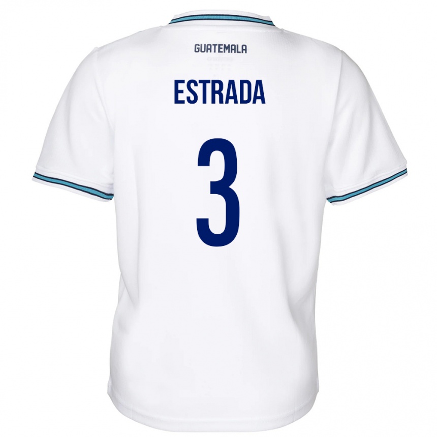 Kids Football Guatemala Carlos Estrada #3 White Home Jersey 24-26 T-Shirt Uk