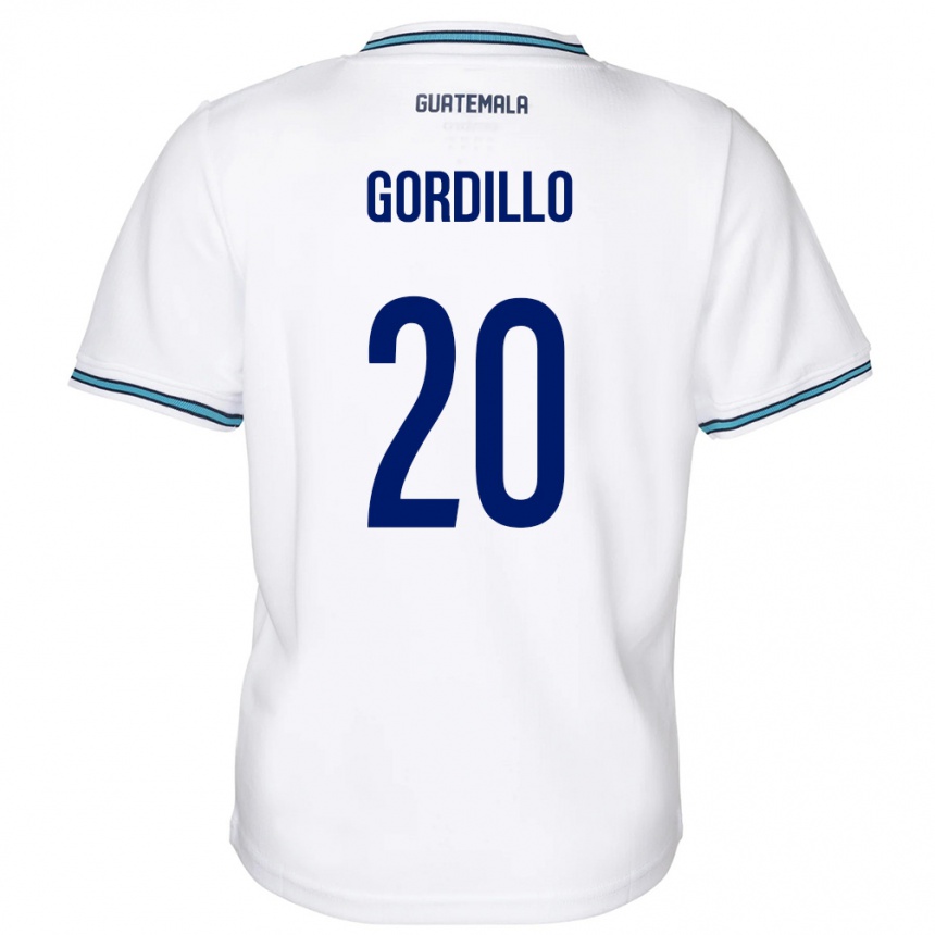 Kids Football Guatemala Gerardo Gordillo #20 White Home Jersey 24-26 T-Shirt Uk