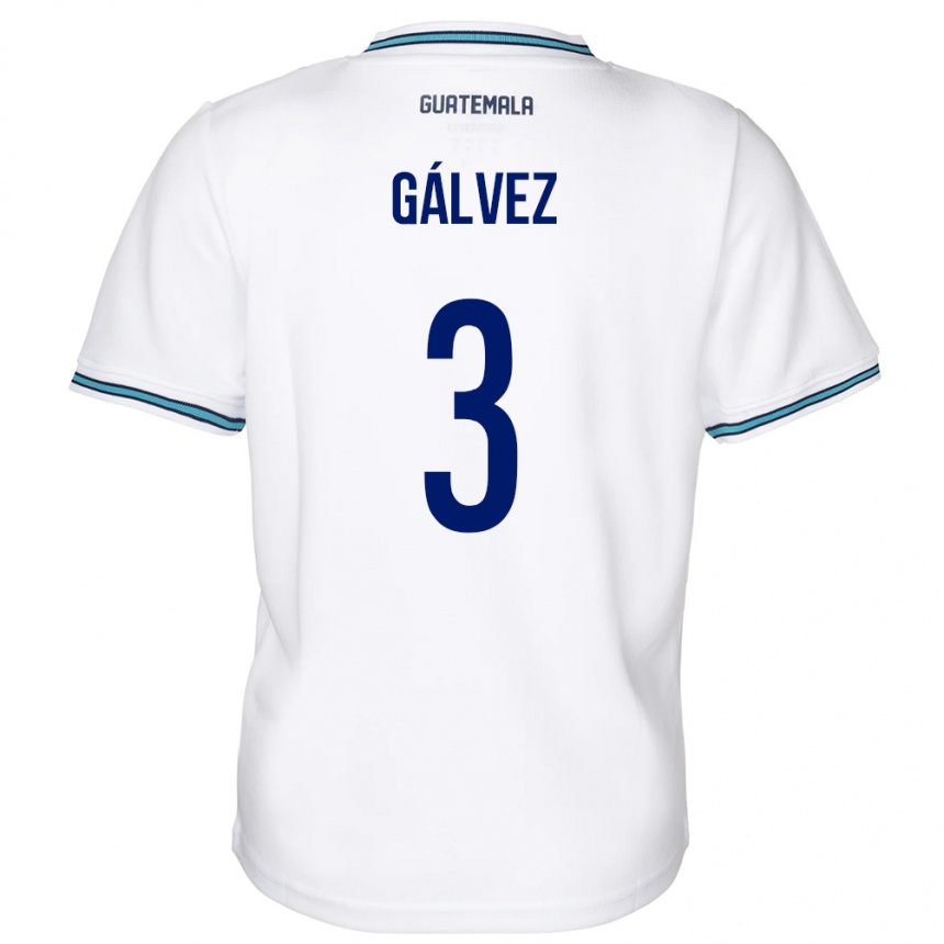 Kids Football Guatemala Fredy Gálvez #3 White Home Jersey 24-26 T-Shirt Uk