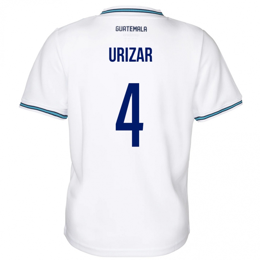 Kids Football Guatemala Jeshua Urizar #4 White Home Jersey 24-26 T-Shirt Uk