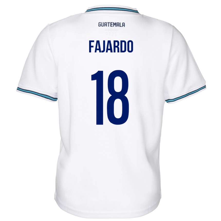 Kids Football Guatemala William Fajardo #18 White Home Jersey 24-26 T-Shirt Uk