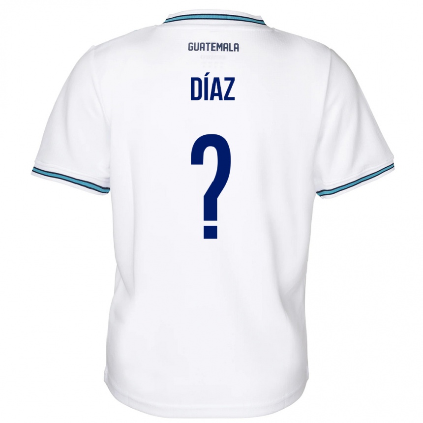 Kids Football Guatemala Hendryck Díaz #0 White Home Jersey 24-26 T-Shirt Uk