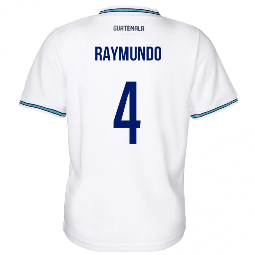 Kids Football Guatemala Cristopher Raymundo #4 White Home Jersey 24-26 T-Shirt Uk