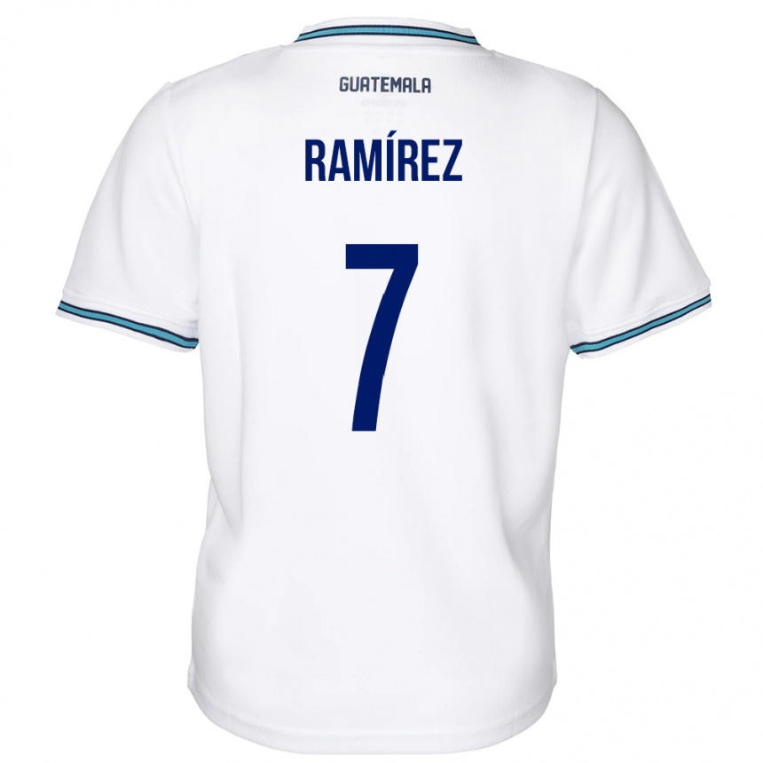 Kids Football Guatemala Leslie Ramírez #7 White Home Jersey 24-26 T-Shirt Uk