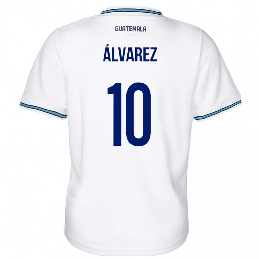 Kids Football Guatemala Andrea Álvarez #10 White Home Jersey 24-26 T-Shirt Uk