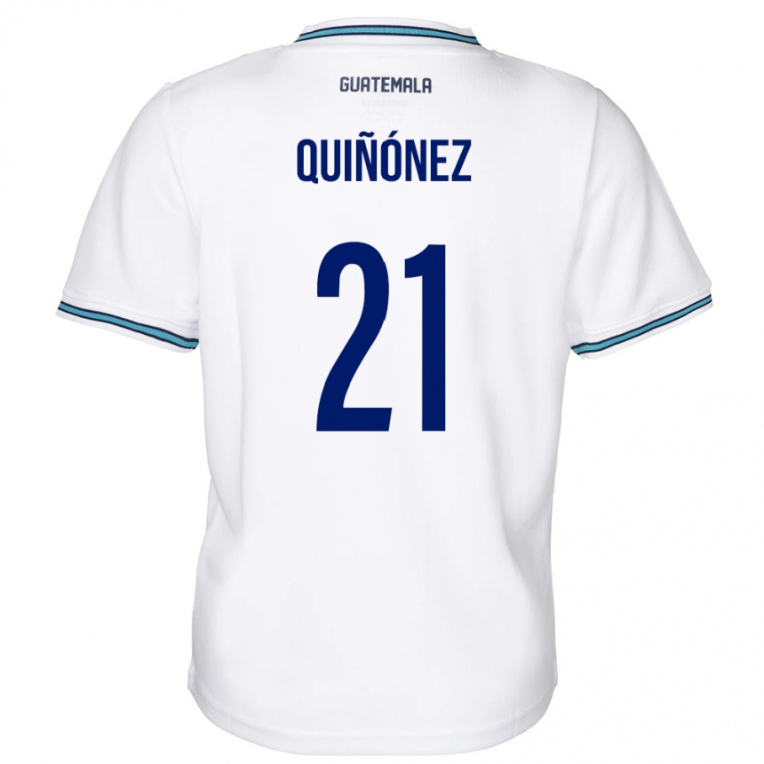 Kids Football Guatemala Andrea Quiñónez #21 White Home Jersey 24-26 T-Shirt Uk