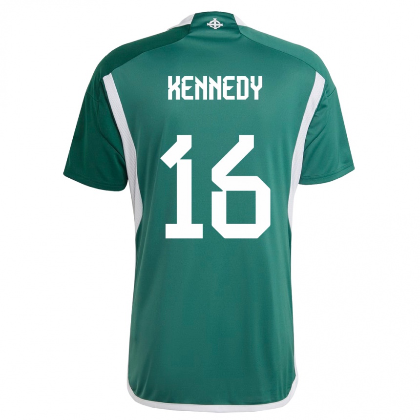 Kids Football Northern Ireland Matty Kennedy #16 Green Home Jersey 24-26 T-Shirt Uk