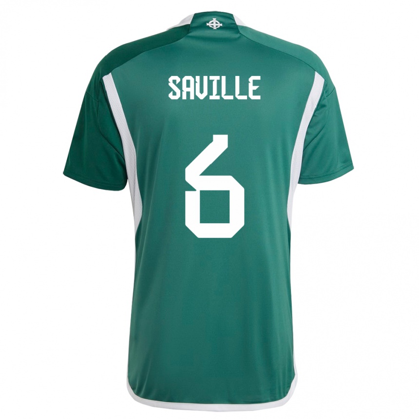 Kids Football Northern Ireland George Saville #6 Green Home Jersey 24-26 T-Shirt Uk