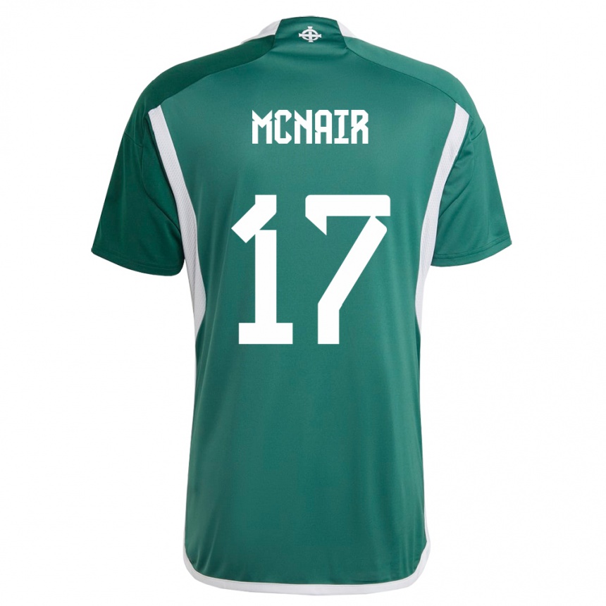 Kids Football Northern Ireland Paddy Mcnair #17 Green Home Jersey 24-26 T-Shirt Uk