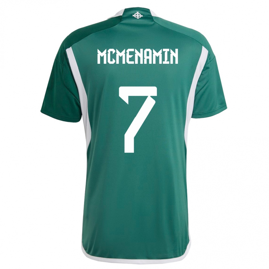 Kids Football Northern Ireland Conor Mcmenamin #7 Green Home Jersey 24-26 T-Shirt Uk