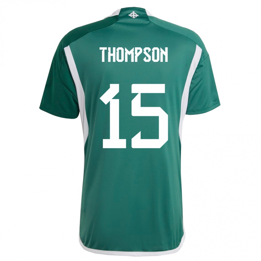 Kids Football Northern Ireland Jordan Thompson #15 Green Home Jersey 24-26 T-Shirt Uk