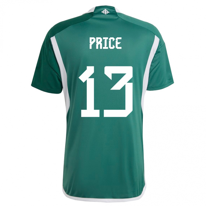 Kids Football Northern Ireland Isaac Price #13 Green Home Jersey 24-26 T-Shirt Uk