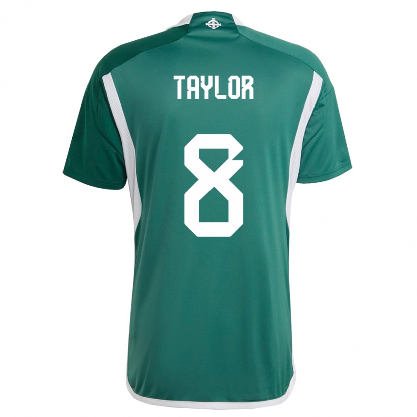 Kids Football Northern Ireland Dale Taylor #8 Green Home Jersey 24-26 T-Shirt Uk