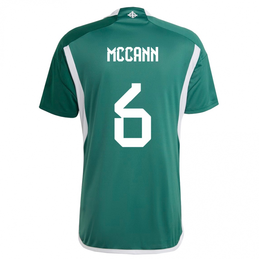 Kids Football Northern Ireland Charlie Mccann #6 Green Home Jersey 24-26 T-Shirt Uk