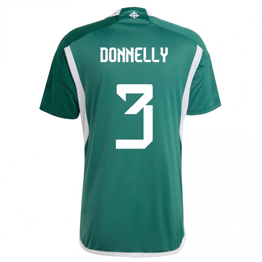 Kids Football Northern Ireland Aaron Donnelly #3 Green Home Jersey 24-26 T-Shirt Uk