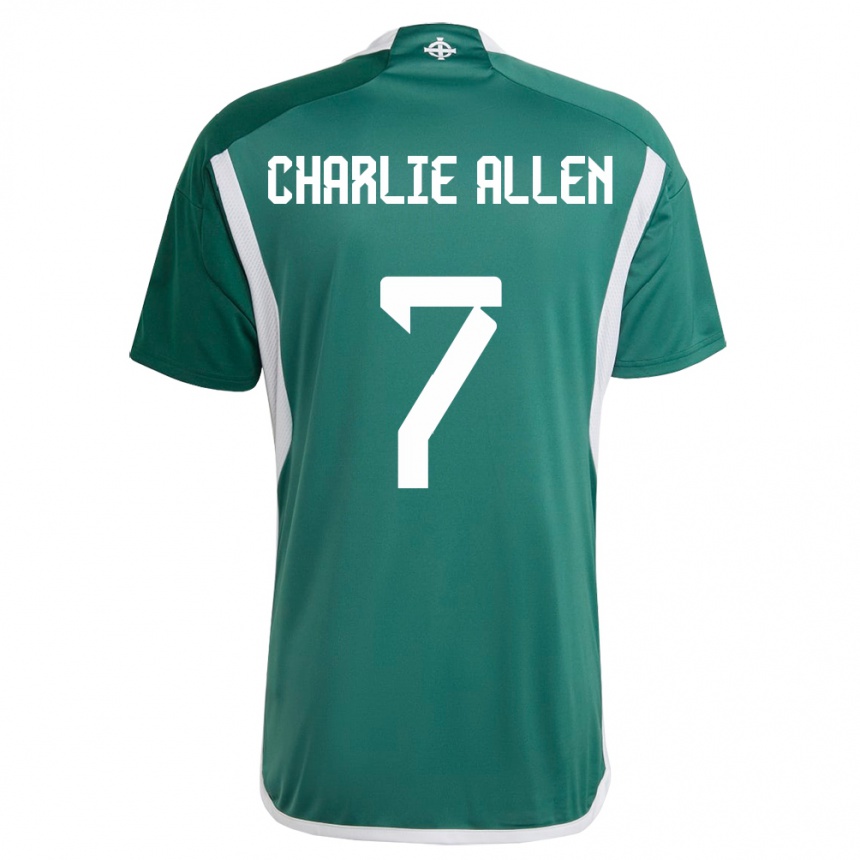 Kids Football Northern Ireland Charlie Allen #7 Green Home Jersey 24-26 T-Shirt Uk