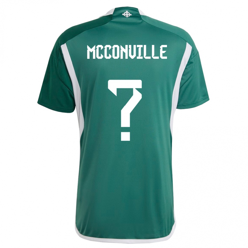 Kids Football Northern Ireland Ruairi Mcconville #0 Green Home Jersey 24-26 T-Shirt Uk