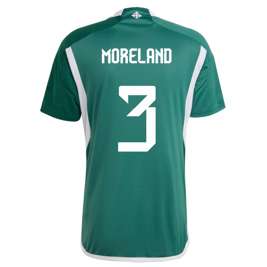 Kids Football Northern Ireland Calum Moreland #3 Green Home Jersey 24-26 T-Shirt Uk