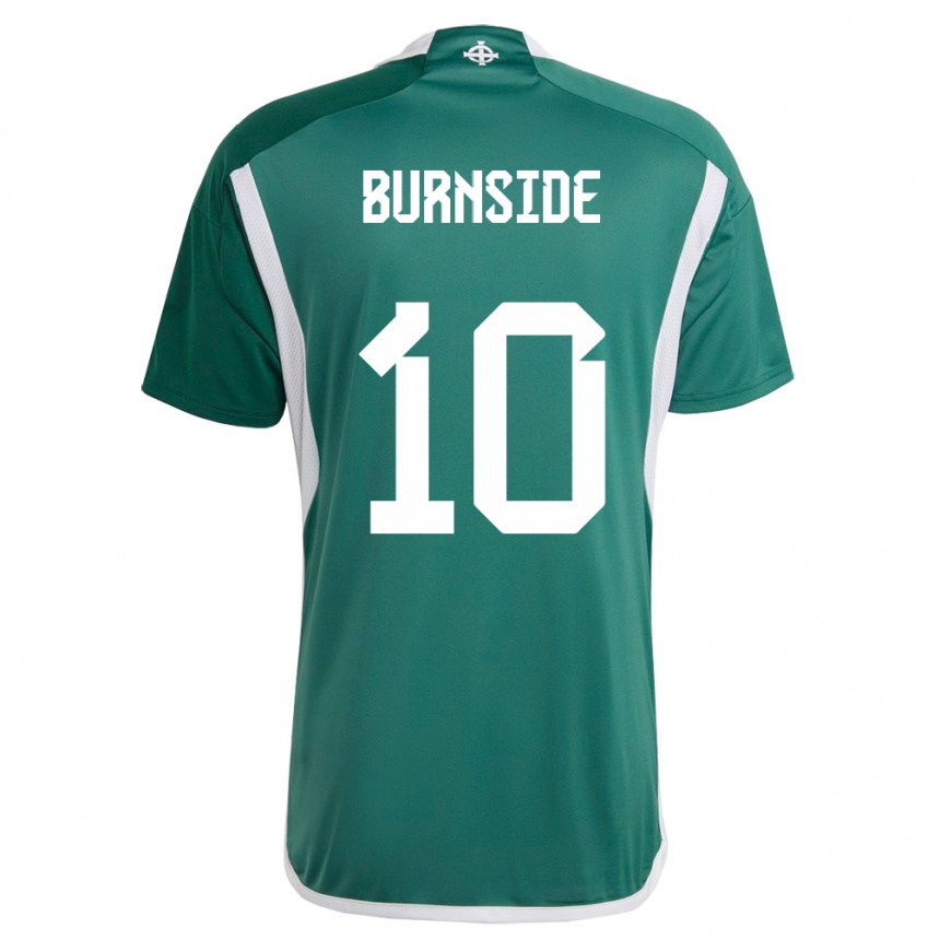 Kids Football Northern Ireland Callum Burnside #10 Green Home Jersey 24-26 T-Shirt Uk