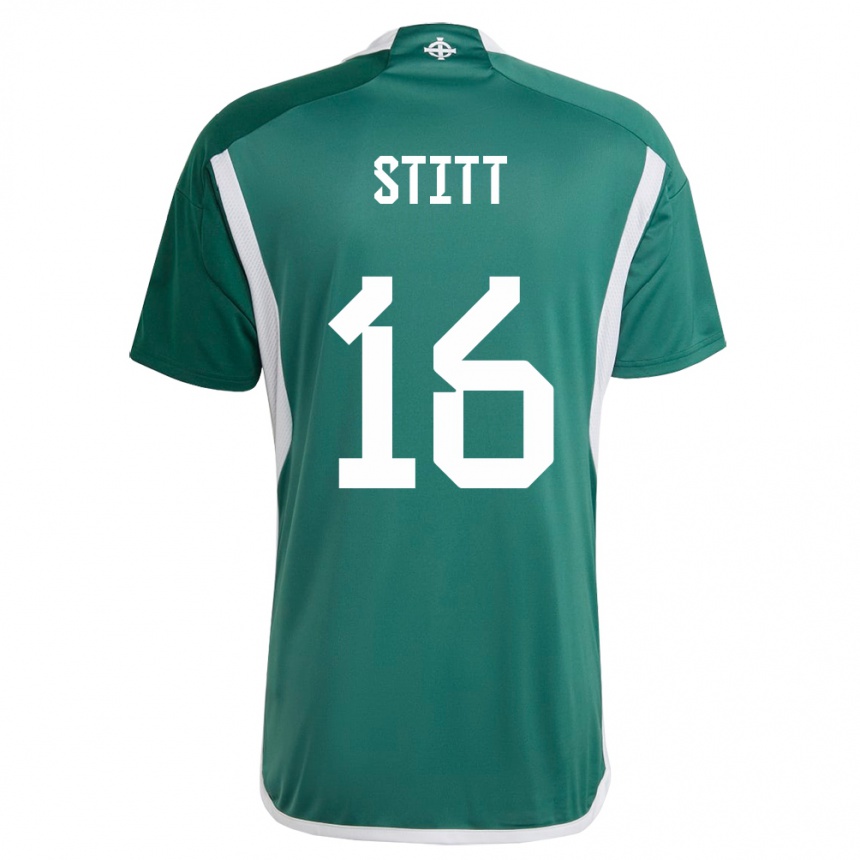 Kids Football Northern Ireland Dylan Stitt #16 Green Home Jersey 24-26 T-Shirt Uk