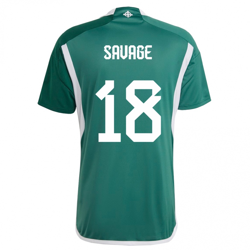 Kids Football Northern Ireland Troy Savage #18 Green Home Jersey 24-26 T-Shirt Uk